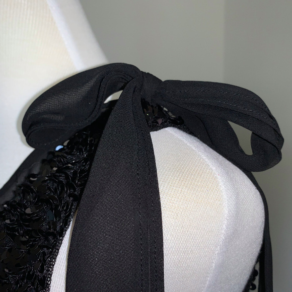 Aidan Mattox Stunning Black Sequins Dress Size 0 - Picture 7 of 8